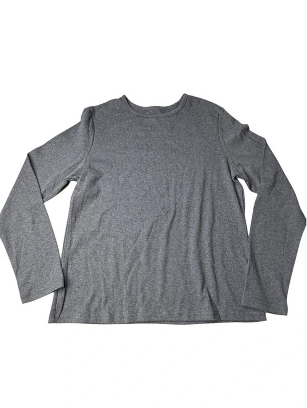 Sonoma Women's L Gray Long Sleeve Crew Neck Stretch Top sku2120